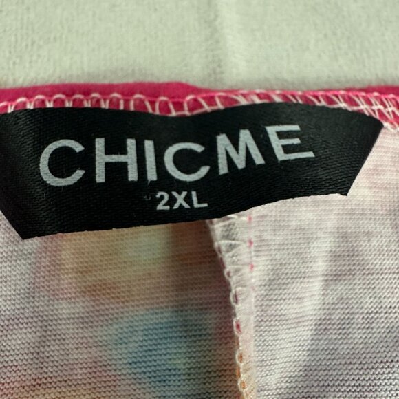 Colorful Abstract Womens Dress With Hood & Zipper By ChicMe Size 2XL - Picture 3 of 5